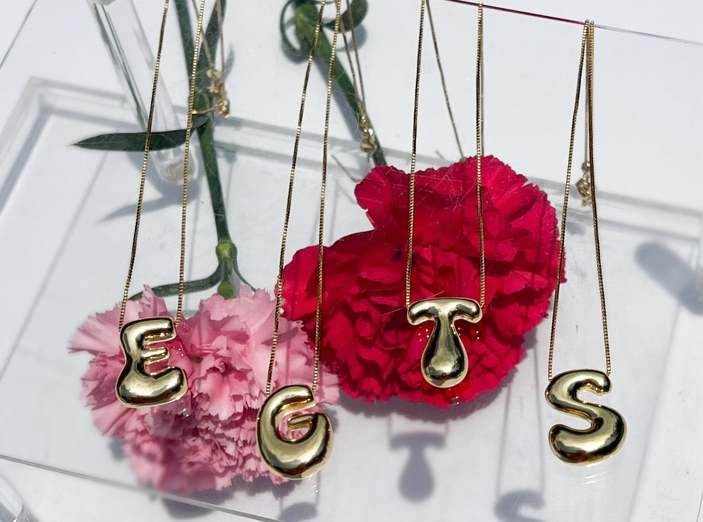 The Puff Letter Necklace