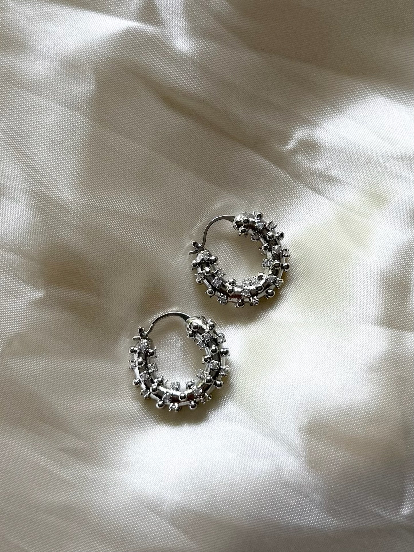 Medium Silver Hoops