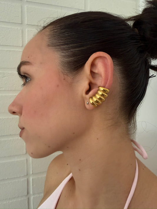 Golden Edge Ear Cuff Earrings