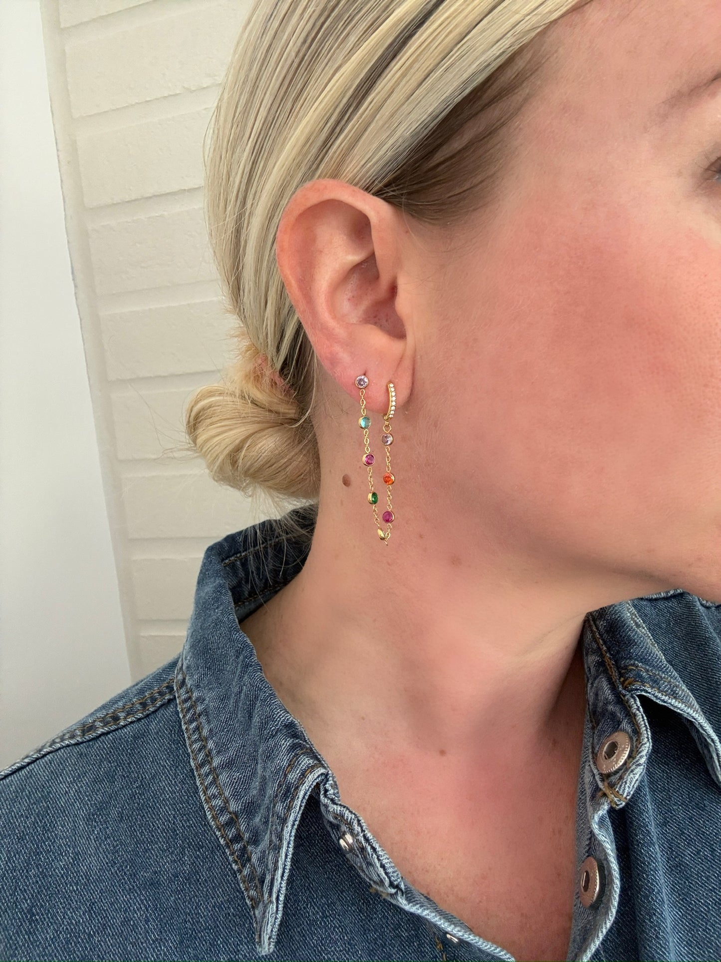 Color Pop Chain Earrings