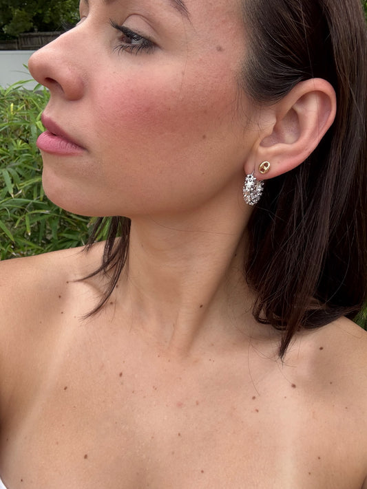Medium Silver Hoops